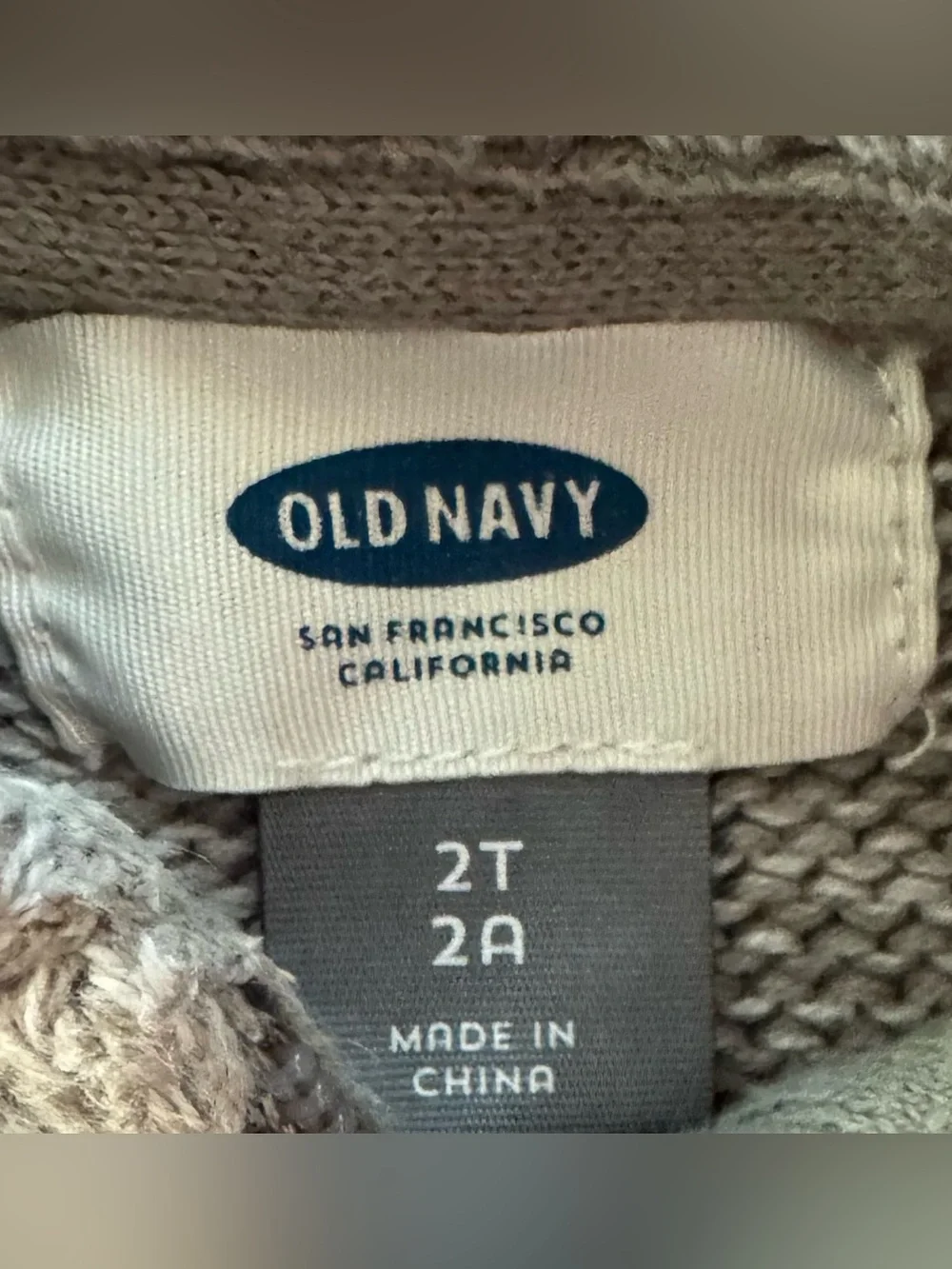 🩶 Old Navy Knit Zip-Up Sweater Jacket 2T Cozy Toddler Cardigan 🍂❄️